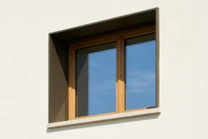 Finestra in legno e alluminio vista dall interno