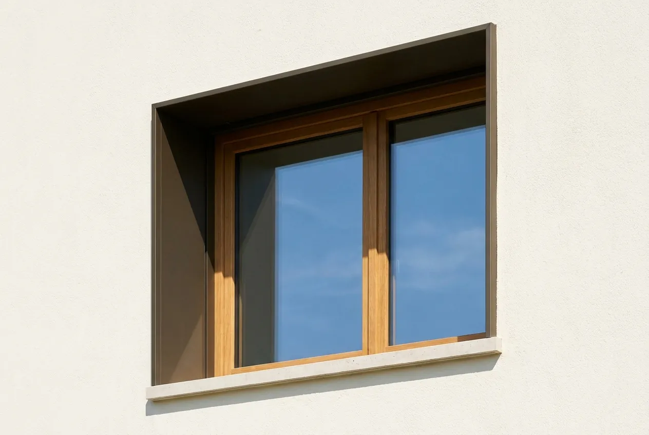 Finestra in legno e alluminio vista dall interno